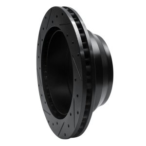 Ford F-350 Super Duty Brake Rotor (1) - Rear Right - R1 Concepts - Drilled & Slotted - Black - `99-`04